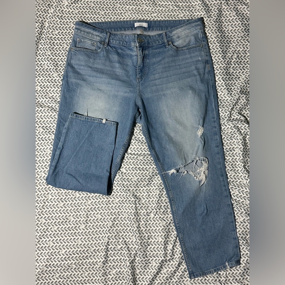 GUC loft high waist straight crop jeans